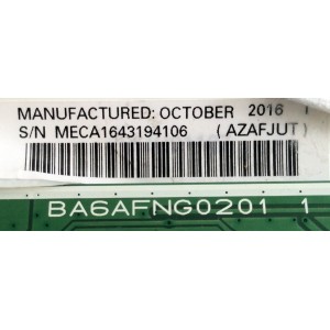 MAIN FUENTE (COMBO) PARA TV SANYO / NUMERO DE PARTE AZAFJUT / AZAFJMMA-001 / BA6AFNG02011 / BA6AFNG0201 1 / PANEL U64F4XT / MODELO FW32D06F B MEC